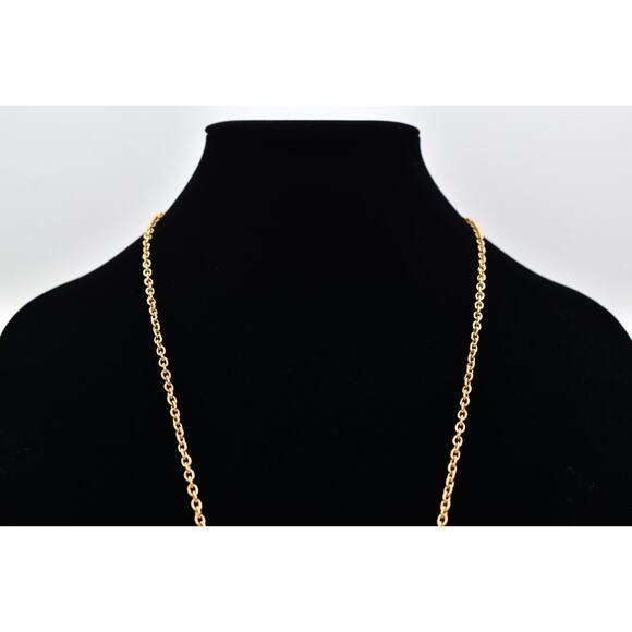 Vintage Resin Elephant Pendant Lucite Amber Gold Tone Chain Chunky 1980s Bin2 - Picture 4 of 11